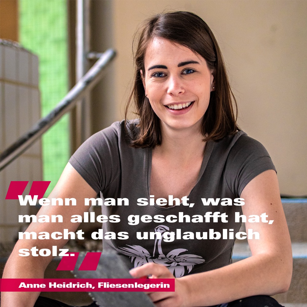 Fliesenlegerin von Heidrich Fliesen